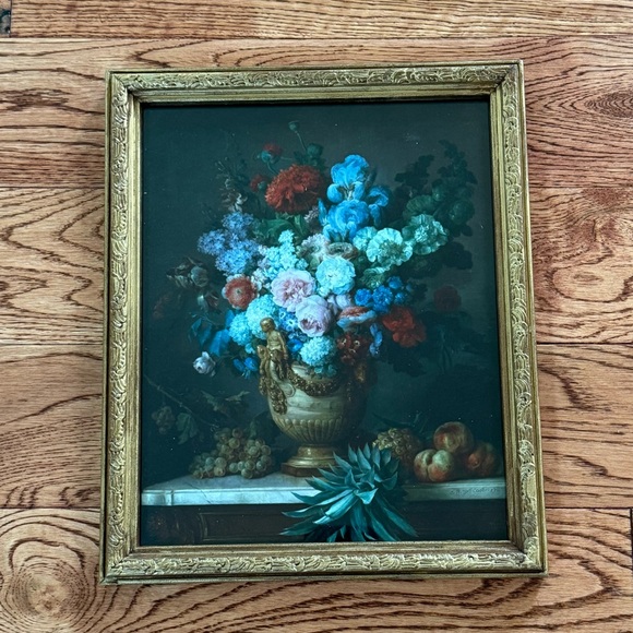 Floral Still Life Gold Framed Art - Picture 7 of 7